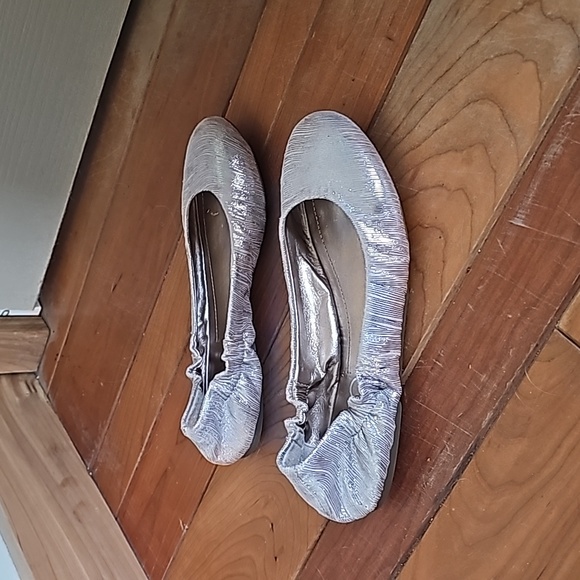 BCBG Shoes - BCBG flats size 6 silvery and shiny ✨️